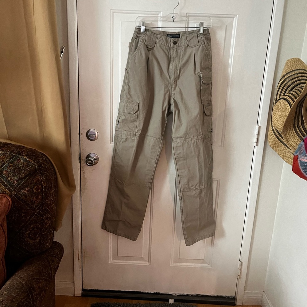 5.11 Tactical Series Pants Mens 30x32 Beige Cargo Utility Taclite Pro Ripstop